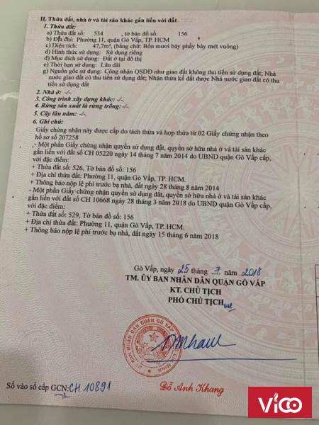 Bán nhanh lô đất đẹp Quang Trung, Phường 11, Gò Vấp. Hotline 0908708798 Quốc Bảo