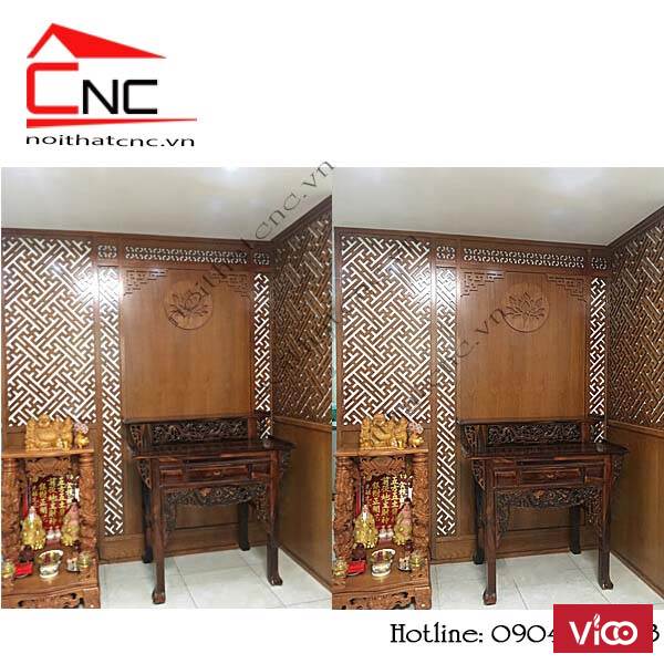 Xu hướng vách cnc phòng thờ bằng gỗ trong năm 2019 2020