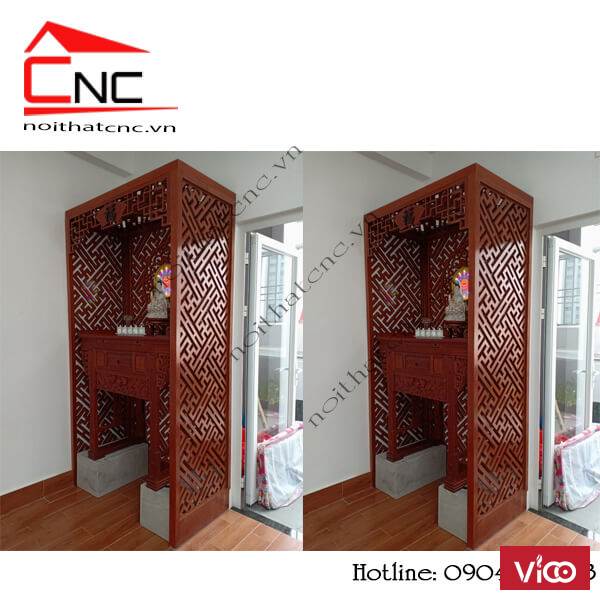 Xu hướng vách cnc phòng thờ bằng gỗ trong năm 2019 2020