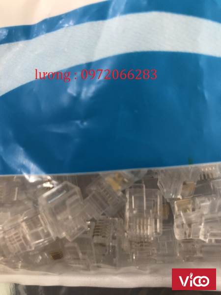 Hạt đầu bấm RJ11 Cat3 AMP/Commscope loại 6p4cHạt điện thoại