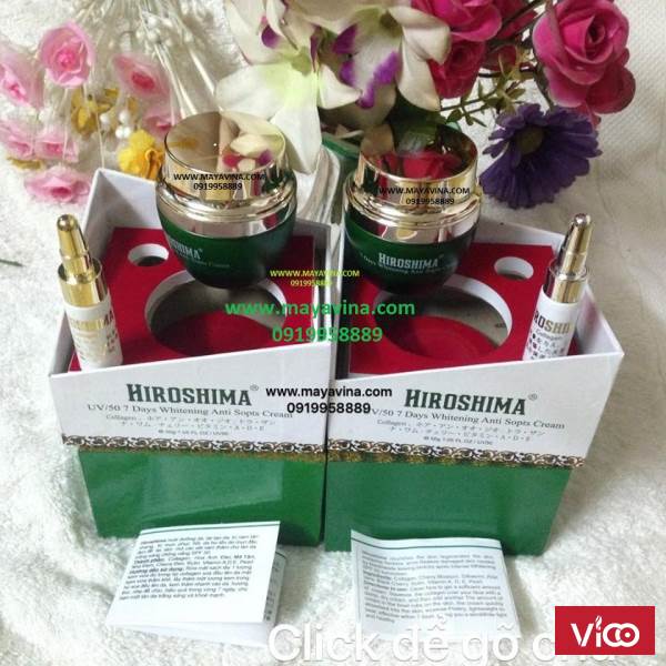 Kem HIROSHIMA chuyên Trị Mụn Nám Tàn Nhang Lão Hóa800000vnđ