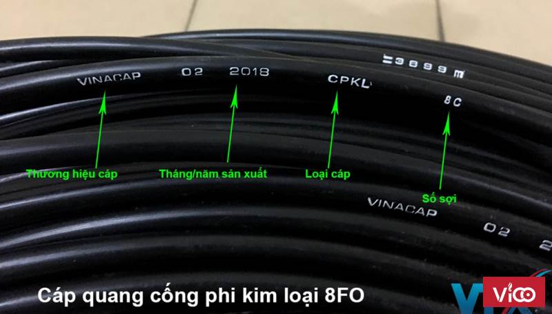 Cáp quang luồn cống phi kim loại 8FO