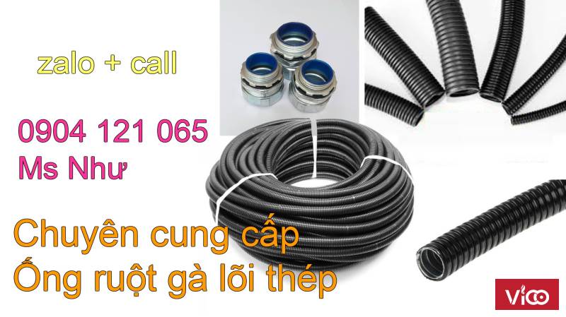 Chuyên ống ruột gà lõi thép bọc nhựa pvc, đại lý giá sỉ