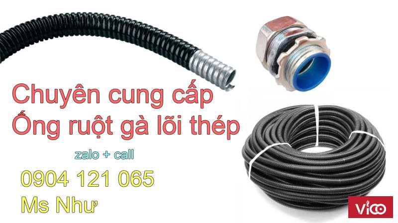 Chuyên ống ruột gà lõi thép bọc nhựa pvc, đại lý giá sỉ