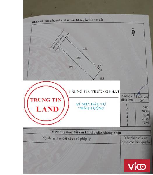 Cần bán Gấp 103,4 mét thổ cư, mặt tiền giá 1,23 tỷ tại Đồng Nai.