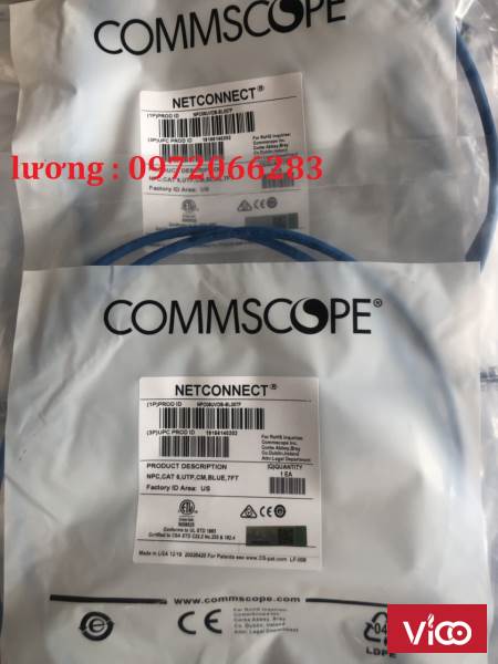 Dây nhảy patch cord AMP Cat6 7FT Blue (NPC06UVDBBL007F)