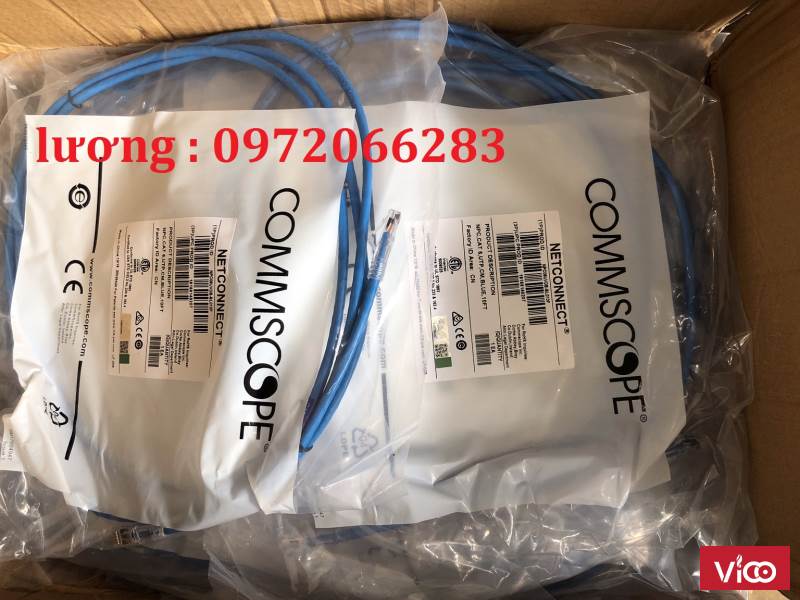 Dây nhảy patch cord AMP Cat6 10FT Blue (NPC06UVDBBL010F)