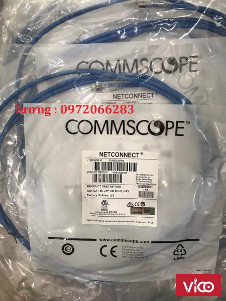 Dây nhảy patch cord 3m AMP Cat5 10FT Blue (CO155D20ZF010)