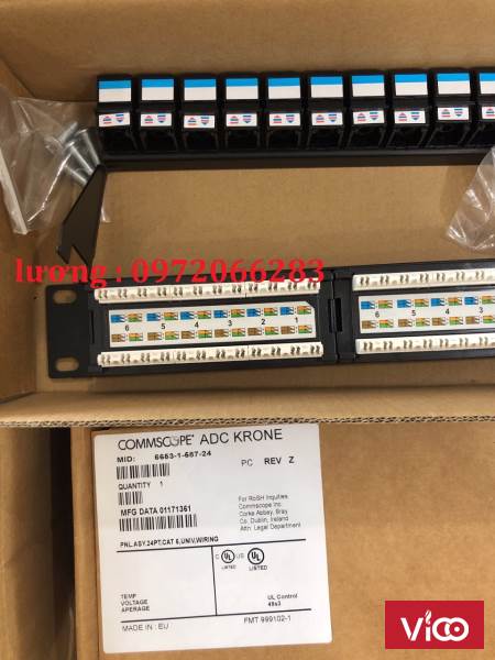 Thanh đấu nối Patch Panel ADC KRONE Cat5 24 port 6653158724