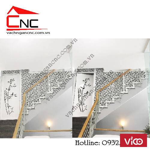 Mẫu vách gỗ trang trí cầu thang được yêu thích nhất