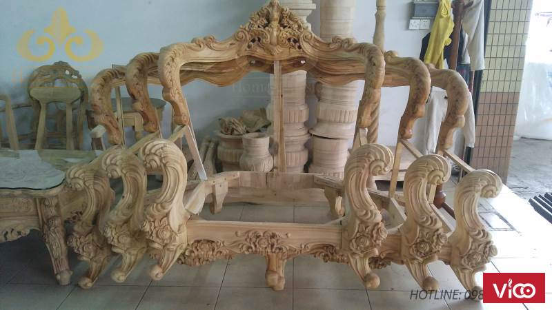 THI CÔNG ĐỒ GỖ NỘI THẤT TÂN CỔ ĐIỂN_030320