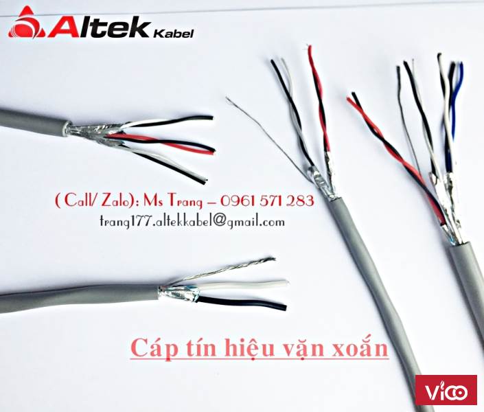 Dây cáp tín hiệu vặn xoắn tự khử nhiễu Altek Kabel chính hãng