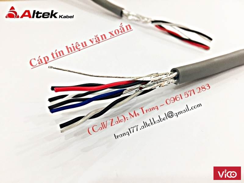 Dây cáp tín hiệu vặn xoắn tự khử nhiễu Altek Kabel chính hãng