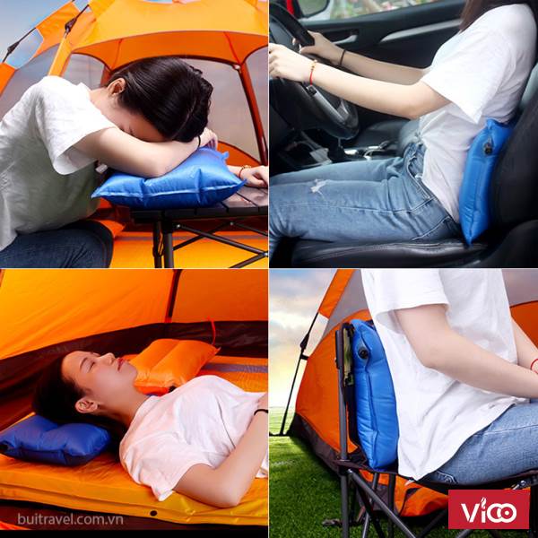 Gối hơi cắm trại gấp gọn BB7512