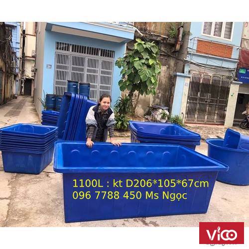 Thùng nhựa nuôi cá 2000 lít hình chữ nhật giá rẻ