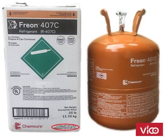 Đại lý bán gas Chemours Freon R407c USA 0902809949
