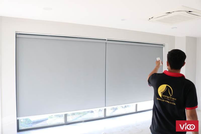 Rèm cuốn tự động Can Cin cho khu biệt thự Đại Phúc