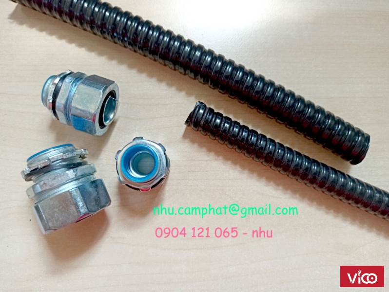 Ống ruột gà lõi thép. Ống nhúng thép bọc nhựa PVC.
