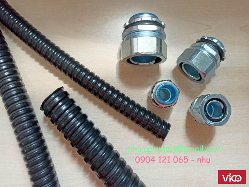 Ống ruột gà lõi thép. Ống nhúng thép bọc nhựa PVC.