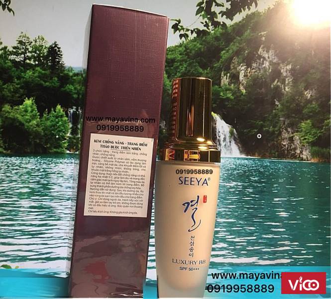 Kem chống nắng SEEYA Luxury BB SPF50 Nền trắng