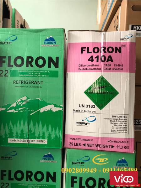 Đại lý Gas lạnh Floron R410A bình 11,3kg 0902809949