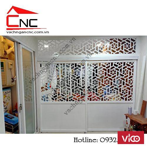 Phòng ngủ Nơi làm đẹp nội thất với vách ngăn bằng gỗ