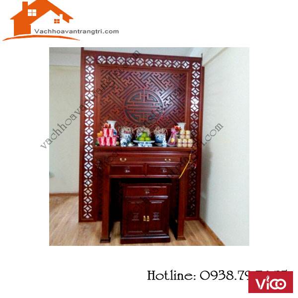 Cách trang trí bàn thờ gia tiên bằng vách ngăn cnc