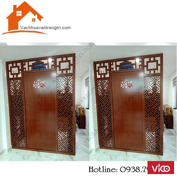 Cách trang trí bàn thờ gia tiên bằng vách ngăn cnc