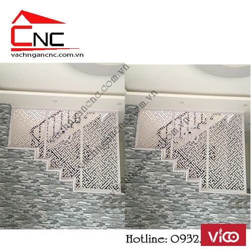 Bố trí, thiết kế nội thất cầu thang với mẫu vách ngăn đẹp
