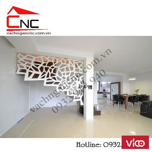 Bố trí, thiết kế nội thất cầu thang với mẫu vách ngăn đẹp
