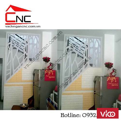 Bố trí, thiết kế nội thất cầu thang với mẫu vách ngăn đẹp