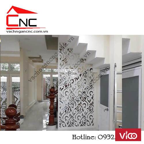 Bố trí, thiết kế nội thất cầu thang với mẫu vách ngăn đẹp