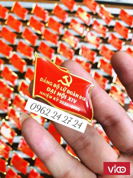 nhận chế tác huy hiệu theo yêu cầu, nhận in huy hiệu theo yêu cầu, sản xuất huy hiệu đảng