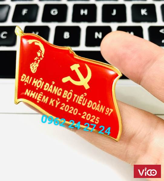 nhận chế tác huy hiệu theo yêu cầu, nhận in huy hiệu theo yêu cầu, sản xuất huy hiệu đảng