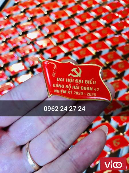 nhận chế tác huy hiệu theo yêu cầu, nhận in huy hiệu theo yêu cầu, sản xuất huy hiệu đảng