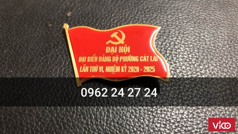 nhận chế tác huy hiệu theo yêu cầu, nhận in huy hiệu theo yêu cầu, sản xuất huy hiệu đảng