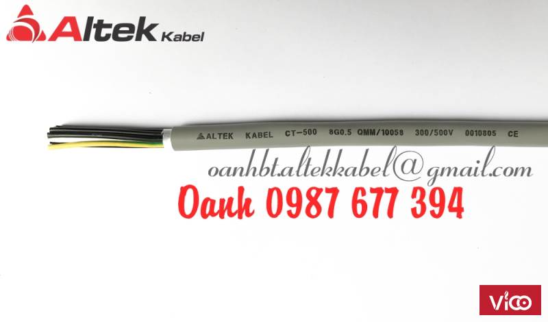 Cáp điều khiển 08 lõi chống nhiễu / Cáp điều khiển 08 lõi không chống nhiễu