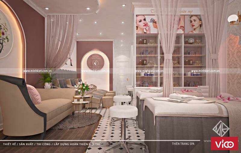 Thiết Kế Spa Thiên Trang Hiện Đại, Cao Cấp