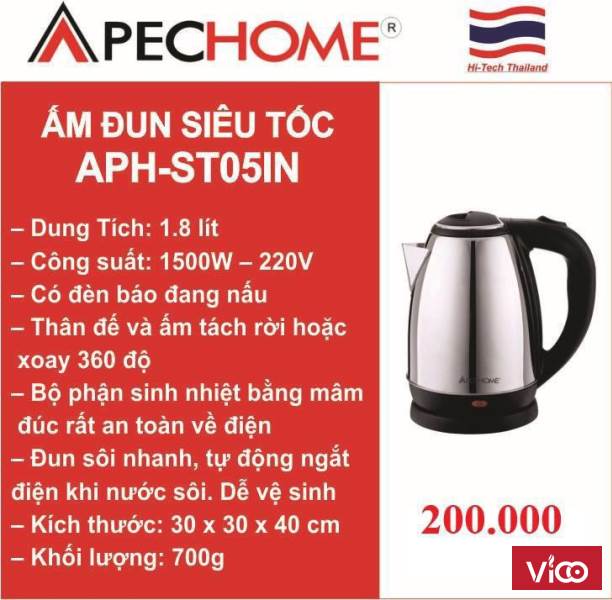 Ấm siêu tốc APHST05IN 0902809949