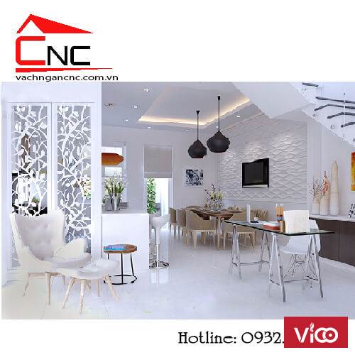 Ứng dụng mẫu vách ngăn cnc đẹp cho phòng bếp