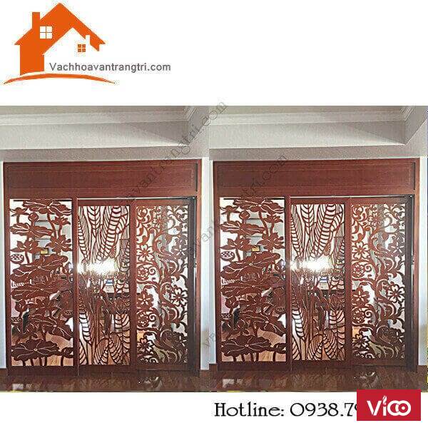 Vách ngăn hoa văn gỗ giá rẻ với nhiều mẫu mã đẹp