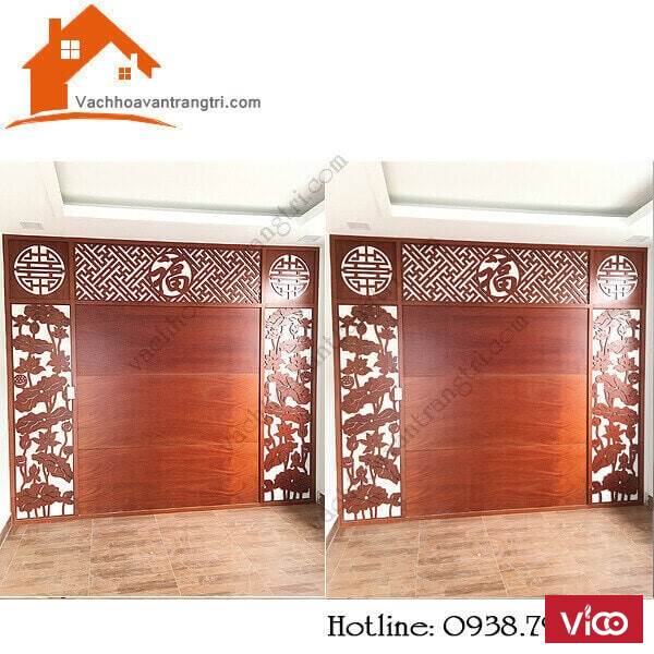 Vách ngăn hoa văn gỗ giá rẻ với nhiều mẫu mã đẹp