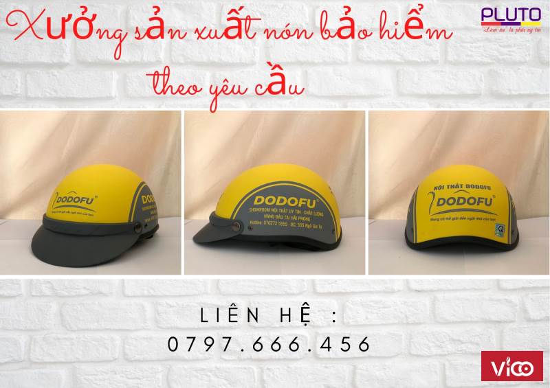 Làm nón bảo hiểm in logo và những điều cần phải biết