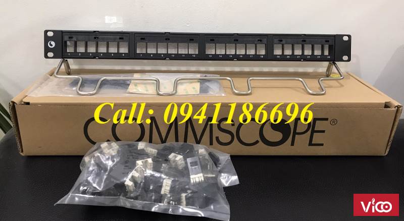 Thanh đấu nối patch panel 24 cổng cat6 UTP,1U mã 760237040 913750552