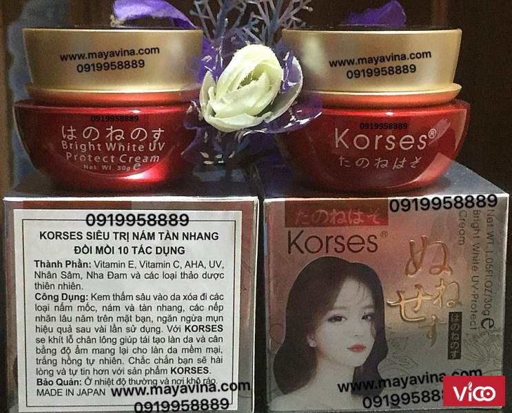 KORSES MẪU MỚI VÀ MẪU CỦ KEM TRỊ NÁM