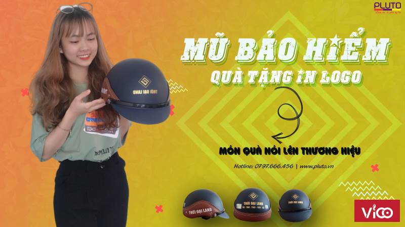 mũ bảo hiểm quà tặng in logo