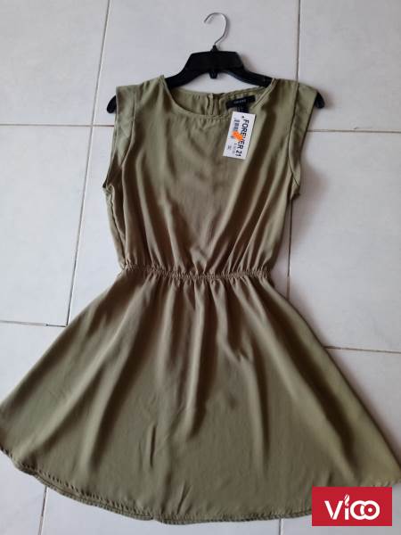 BÁN NGUYÊN LÔ ĐẦM THUN XANH , RÊU FOREVER 21 , BÁN GIÁ SỈ CỰC RẺ