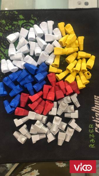 Đầu chụp mạng Cat5 Cat6 loại rẻ đủ màu