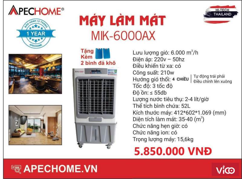 Máy làm mát MIK6000AX Thành Đạt