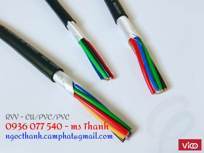 Cáp điều khiển 6C x 0.5 SQMM Sangjin, không chống nhiễu RVV